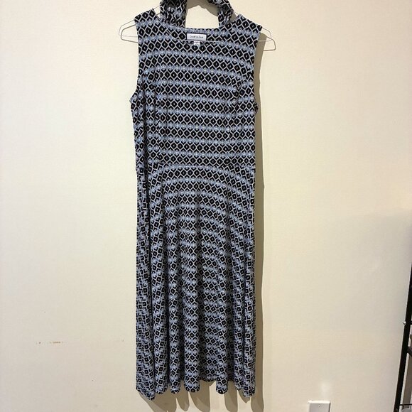 Charter Club Blue & White Sleeveless Dress - Women's XS - Picture 1 of 10